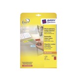 Avery Zweckform Avery afneembare gekleurde etiketten ft 63,5 x 33,9 mm (b x h), 480 stuks, 24 per blad, rood