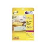Avery Avery transparante etiketten QuickPEEL ft 99,1 x 42,3 mm (b x h), 300 stuks, 12 per blad