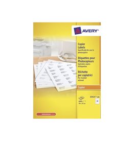 Avery Avery 23521-200 kopieeretiketten ft 70 x 37 mm (b x h), 4800 etiketten, wit