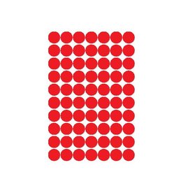 Apli Apli ronde etiketten in etui diameter 19 mm, rood, 560 stuks, 70 per blad
