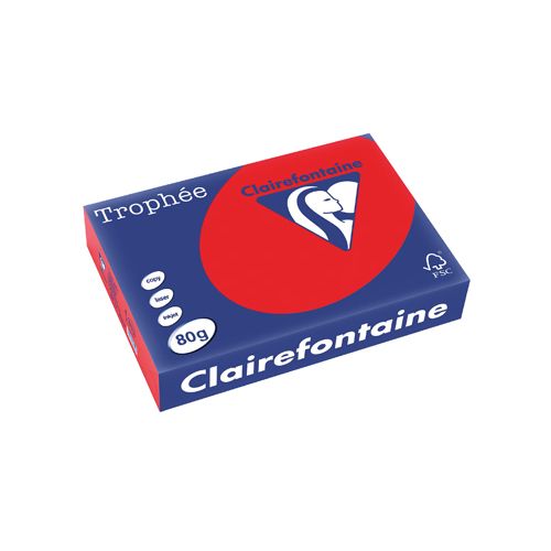 Clairefontaine Papier Clairefontaine Trophée Intens A4, 80 g, 500 vel, koraalrood