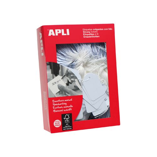 Apli Apli draadetiketten ft 7x19mm (bxh) (7004), etui van 200st