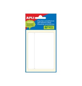 Apli Apli witte etiketten 53x100mm, 6st, 1 per blad (2687)
