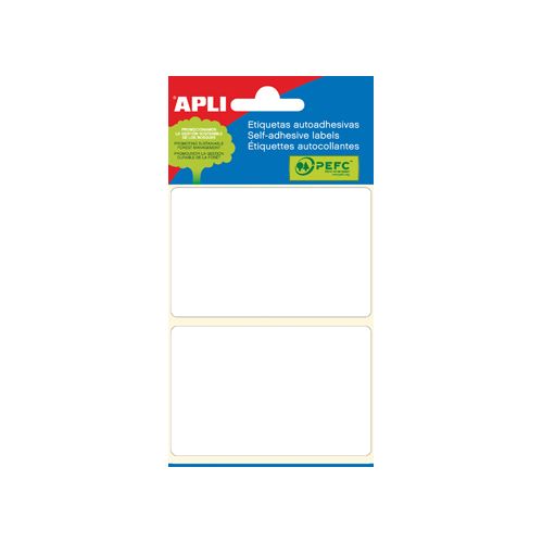 Apli Apli witte etiketten ft 53 x 82 mm (b x h), 12 stuks, 2 per blad (2686)