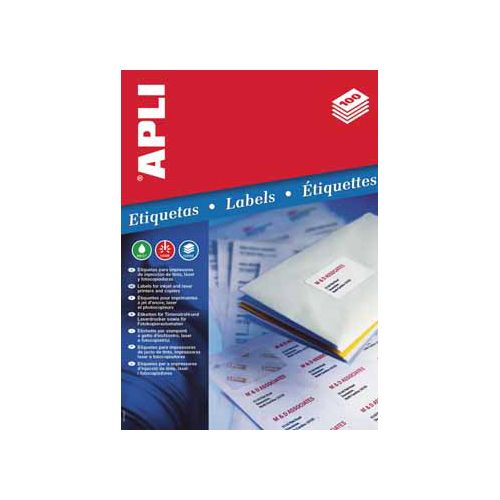 Apli Apli etiketten ft 63,5 x 38,1 mm (b x h), ronde hoeken, 525 stuks, 21 per blad (1992)