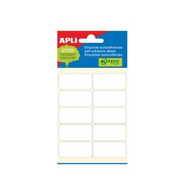 Apli Apli witte etiketten 19x40mm, 60st, 10 per blad