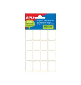 Apli Apli witte etiketten 19x27mm, 96st, 16 per blad