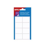 Apli Apli afneembare witte etiketten ft 25 x 40 mm (b x h) [10st]