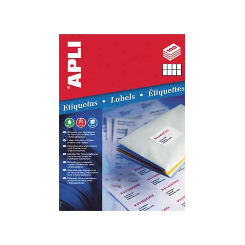 Apli Apli witte etiketten 105x70mm (bxh), 800st, 8/blad (1292)