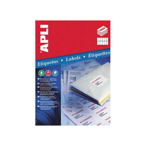 Apli Apli witte etiketten 105x48mm (bxh), 1.200st, 12/blad (1289)