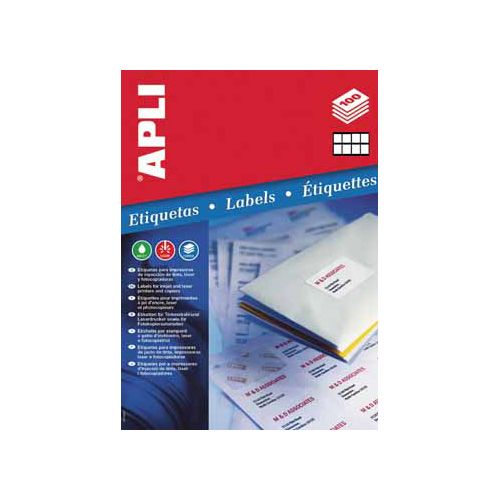 Apli Apli witte etiketten ft 105 x 74 mm (b x h), 800 stuks, 8 per blad (1279)