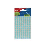 Apli Apli ronde etiketten in etui diameter 8 mm, blauw, 288 stuks, 96 per blad (2045)