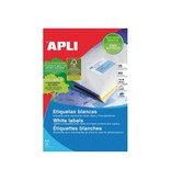 Apli Apli afneembare witte etiketten ft 25,4 x 10 mm (b x h), 4.725 stuks, 189 per blad etui van 25 blad