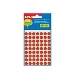 Apli Apli ronde etiketten in etui 10mm rood 315st 63/blad (2053)