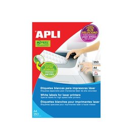 Apli Apli witte etiketten ft 70 x 35 mm (b x h), 6.000 stuks, 24 per blad (2519)
