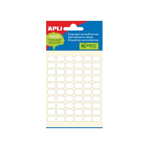 Apli Apli witte etiketten ft 8 x 12 mm (b x h), 360 stuks, 60 per blad (2667)