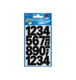 Avery Zweckform Avery Etiketten cijfers en letters 0-9 groot, 2 blad, zwart, waterbestendige folie