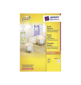 Avery Zweckform Etik Rond Wt Perm 40Mm 2400X [1st]