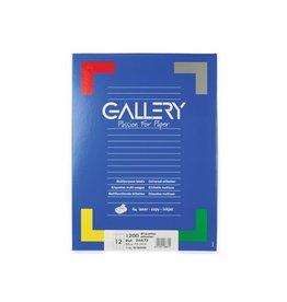 Gallery Gallery witte etiketten ft 66 x 72 mm (b x h), ronde hoeken, doos van 1.200 etiketten