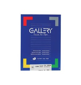 Gallery Gallery witte etik. 66x46,6mm ronde hoeken 1.800 etik.