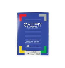 Gallery Gallery witte etiketten, ft 66 x 33,9, ronde hoeken, doos van 2.400 etiketten