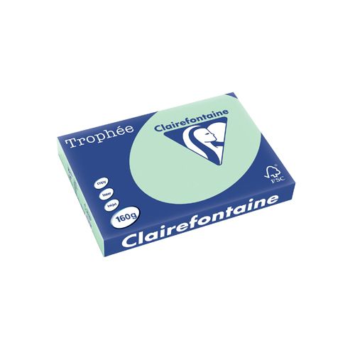 Clairefontaine Papier Clairefontaine Trophée Pastel A3, 160 g, 250 vel, groen