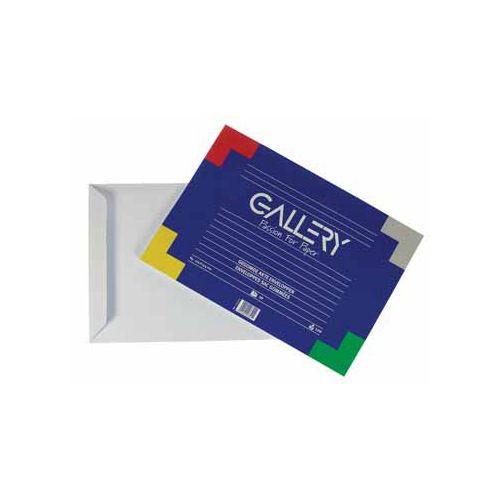 Gallery Gallery enveloppen ft 229 x 324 mm, gegomd, binnenzijde blauw, pak van 10 stuks