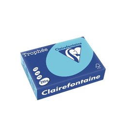 Clairefontaine Papier Clairefontaine Trophée Pastel A4, 210 g, 250 vel, helblauw