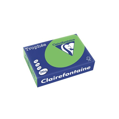 Clairefontaine Papier Clairefontaine Trophée Intens A4, 210 g, 250 vel, grasgroen