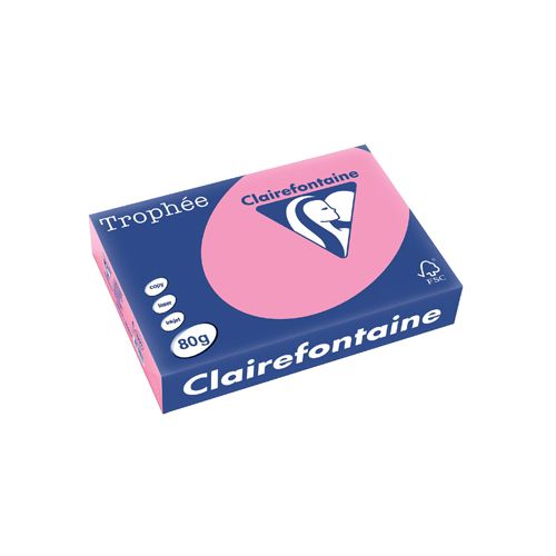 Clairefontaine Papier Clairefontaine Trophée Pastel A4, 80 g, 500 vel, felroze