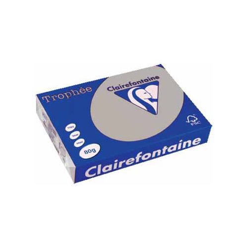 Clairefontaine Papier Clairefontaine Trophée Pastel A4, 80 g, 500 vel, lichtgrijs