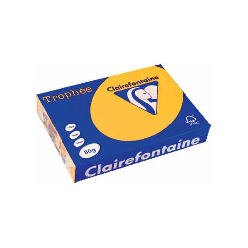 Clairefontaine Papier Clairefontaine Trophée Intens A4 80g 500vel zonnebloemgeel