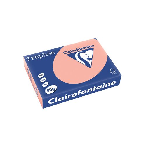 Clairefontaine Papier Clairefontaine Trophée Pastel A4, 80 g, 500 vel, perzik