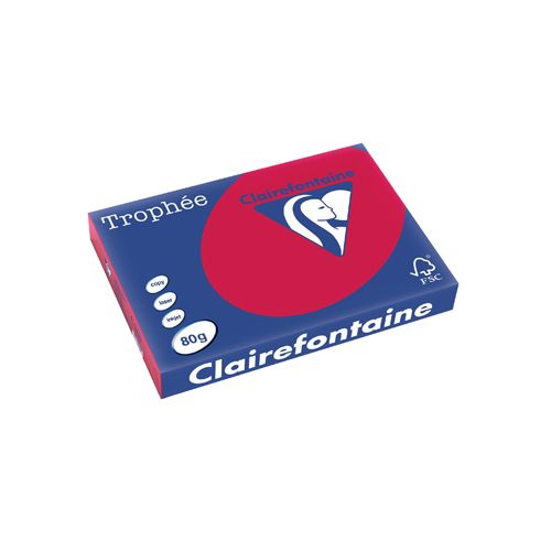 Clairefontaine Papier Clairefontaine Trophée Intens A3, 80 g, 500 vel, kersenrood