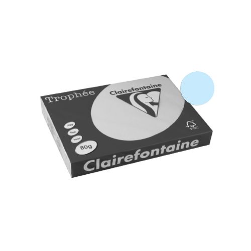 Clairefontaine Papier Clairefontaine Trophée Pastel A3, 80 g, 500 vel, helblauw