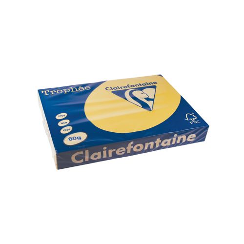 Clairefontaine Papier Clairefontaine Trophée Intens A3, 80 g, 500 vel, zonnegeel