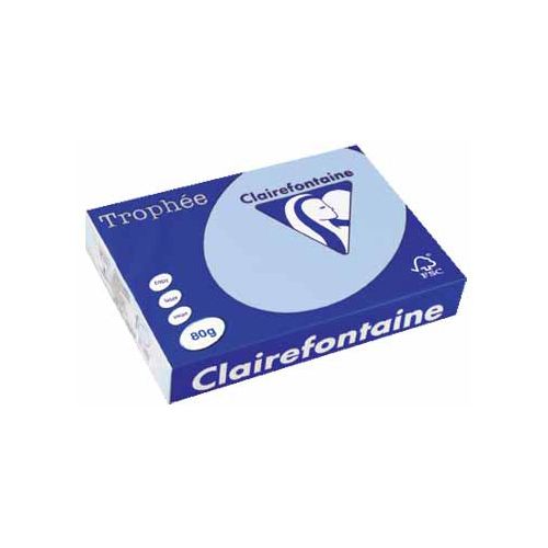 Clairefontaine Papier Clairefontaine Trophée Pastel A4, 80g, 500vel, helder blauw
