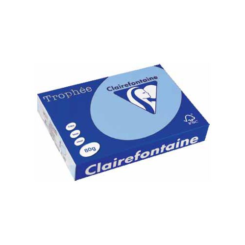 Clairefontaine Papier Clairefontaine Trophée Pastel A4, 80 g, 500 vel, helblauw