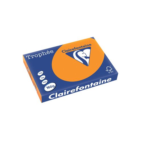 Clairefontaine Papier Clairefontaine Trophée Intens A3, 160 g, 250 vel, fel oranje