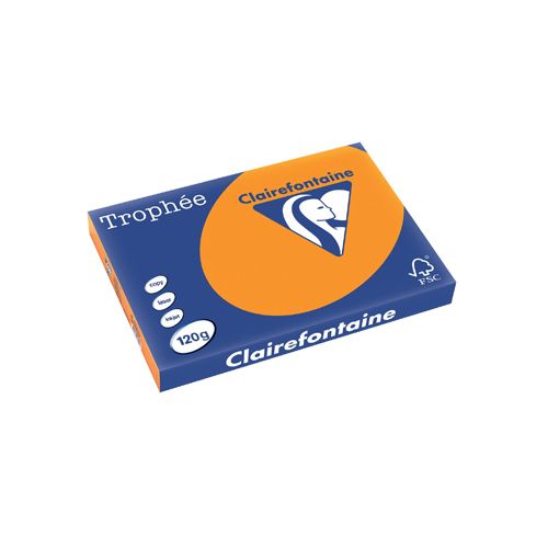 Clairefontaine Clairefontaine Trophée Intens, gekleurd papier, A3, 120 g, 250 vel, feloranje