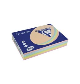 Clairefontaine Papier Clairefontaine Trophée Pastel A4, 160 g, 5x50 vel, assorti