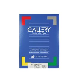 Gallery Gallery witte etiketten ft 70 x 37 mm (b x h), rechte hoeken, doos van 2.400 etiketten