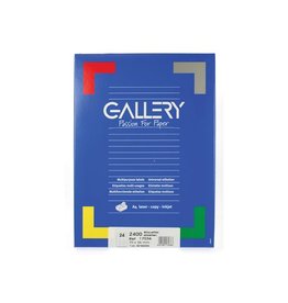 Gallery Gallery witte etiketten Ft 70 x 36 mm (b x h), rechte hoeken, doos van 2.400 etiketten
