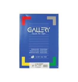 Gallery Gallery witte etik. 70x32mm rechte hoeken 2.700 etik.