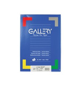 Gallery Gallery witte etiketten ft 70 x 32 mm (b x h), rechte hoeken, doos van 2.700 etiketten