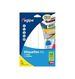 Agipa Etui A5 Bureeletiket.Wit 56X34 [1st]