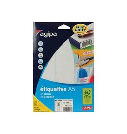 Agipa Agipa witte etiketten Print & Write 97x46mm 96st 6/blad
