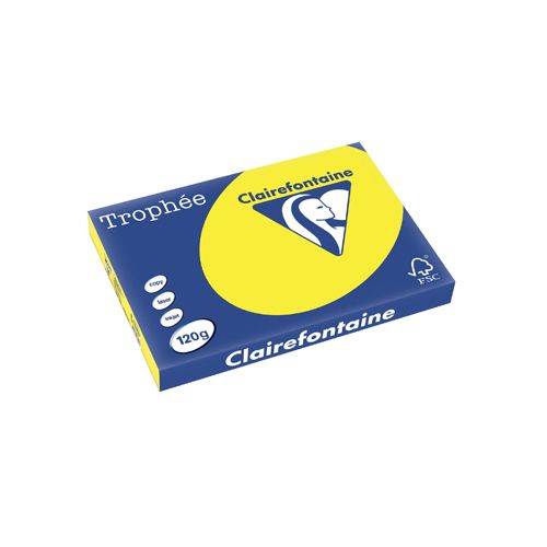 Clairefontaine Clairefontaine Trophée Intens, gekleurd papier, A3, 120 g, 250 vel, zonnegeel