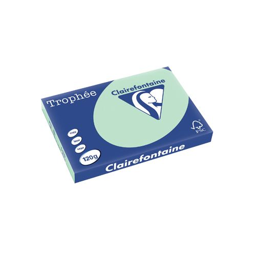 Clairefontaine Clairefontaine Trophée Pastel, gekleurd papier, A3, 120 g, 250 vel, groen