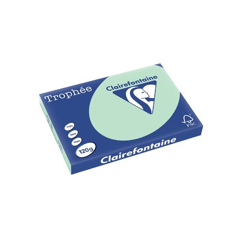 Clairefontaine Papier Clairefontaine Trophée Pastel A3, 120 g, 250 vel, groen